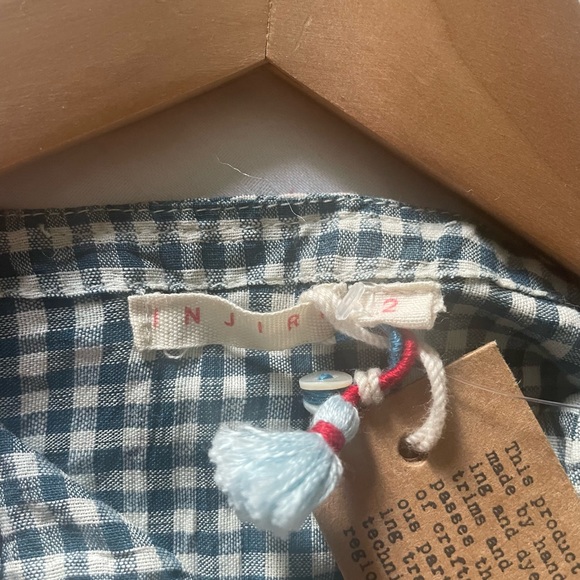 Injiri NWT Neel-45 Top Child Gingham Checkered 2y - Picture 6 of 13